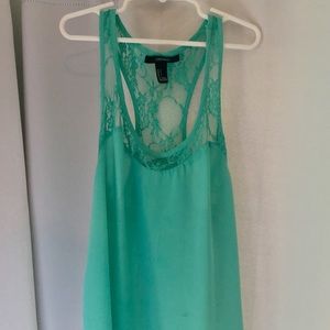 Turquoise Flowy Tank